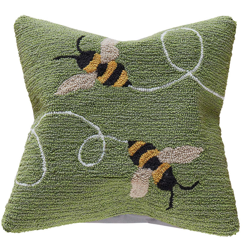 August Grove Treport Buzzy Bees Indoor/Outdoor Throw Pillow Wayfair